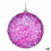 Set de Bolas de Navidad Morado 10 cm (12 Unidades)