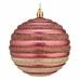 Set kerstballen Cirkels Roze Plastic 10 x 11 x 10 cm (6 Stuks)