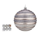 Lot de boules de Noël Cercles 10 cm Argenté Plastique (6 Unités)