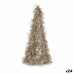 Dekoratív Figura Karácsonyfa Tinsel Bronz polipropilén PET 24 x 46 x 24 cm (24 egység)