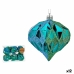 Set kerstballen Diamant Blauw Plastic 8 x 9 x 8 cm (12 Stuks)