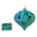 Set kerstballen Diamant Blauw Plastic 8 x 9 x 8 cm (12 Stuks)