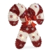 Deko-Figur Zuckerstange Lametta LED Leicht Weiß Rot Polypropylen PET 47 x 6 x 47 cm (12 Stück)