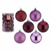 Lot de boules de Noël Violet Plastique 6 x 7 x 6 cm (6 Unités)