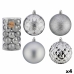 Set kerstballen Zilverkleurig PVC Ø 8 cm (4 Stuks)