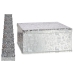 Set of decorative boxes Christmas Silver Cardboard (2 Units)