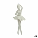 Julekule Ballerina Hvit Plast Glitter 6,7 x 16 x 6,7 cm (24 enheter)