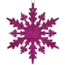 Kerstversiering Sneeuwvlokken Fuchsia Plastic Purpurine 15 x 15 x 0,2 cm (24 Stuks)