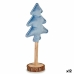 Kerstboom Polyester Blauw Hout 9,5 x 32 x 13 cm (12 Stuks)