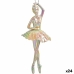 Julepynt Ballerina Perlemor Plastik Skinne 6,7 x 16 x 6,7 cm (24 enheder)