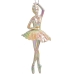 Julepynt Ballerina Perlemor Plastik Skinne 6,7 x 16 x 6,7 cm (24 enheder)