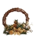 Weihnachtskranz Braun grün Holz Kunststoff 33 x 9 x 35 cm (12 Stück)