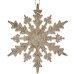 Décorations de Noël Flocons de neige champagne Plastique Paillettes 15 x 15 x 0,2 cm (24 Unités)