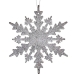 Decorazione Natalizia Fiocchi di neve Argentato Plastica Porporina 15 x 15 x 0,2 cm (24 Unità)