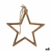 Christmas bauble Star Silver Jute Wood 28,5 x 6 x 56 cm (6 Units)