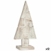 Decorative Figure Christmas Tree White Natural Wood 9 x 41,5 x 20 cm (12 Units)