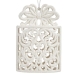 Ornament de Crăciun Cutie Cadou Alb Plastic Purpurină 7,4 x 12 x 4 cm (24 Unități)