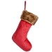 Kerstversiering Kerstsok Fluweel Rood 27 x 3 x 46 cm (24 Stuks)