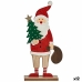 Decoratieve figuren Kerstman Wit Bruin Rood Groen Hout 5 x 30 x 15 cm (12 Stuks)