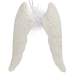 Adorno Natalício Asas de Anjo Branco Plástico Purpurina 12,5 x 15 x 2,5 cm (24 Unidades)