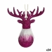 Kerstversiering Rendier Fuchsia Plastic Purpurine 13,5 x 15,5 x 7 cm (24 Stuks)