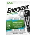 Επαναφορτιζόμενες Μπαταρίες Energizer ENR Extreme NH12 800 BP4 Pre-Ch AAA HR03 (4 Μονάδες)