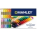 Coloured crayons Manley MNC00066/124 Multicolour 24 Pieces