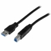 Cabo USB A para USB B Startech USB3CAB1M            Preto