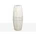 Vaso Romimex Bianco Argentato Ceramica 13 x 32 x 13 cm