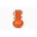 Vase Romimex Orange Natur Keramik Spanskrør 20 x 40 x 20 cm Med håndtag