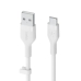 Cablu USB-C la USB Belkin BOOST↑CHARGE Flex Alb 2 m (1 Unități)