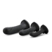 Dildo Blush Temptasia Preto 3 Peças