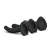 Dildo Blush Temptasia Preto 3 Peças