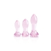 Plug Anal Dream Toys Glaze Cor de Rosa 3 Peças