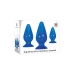 Plug Anal Adam & Eve Jelly Backdoor Azul 3 Piezas