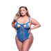 Apatiniai komplektai Baci Lingerie Lace Teddy Mėlyna (Queen)