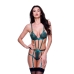 Alusvaatesetti Baci Lingerie Lace Teddy Vihreä (M/L)