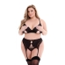 Ensemble de Lingerie Baci Lingerie Peek-A-Boo Bra Noir (Queen)