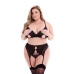 Compleu de lenjerie Baci Lingerie Peek-A-Boo Bra Negru (Queen)