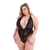 Unterwäsche-Set Baci Lingerie Eco Lace Teddy Schwarz (Queen)