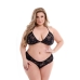 Set di Lingerie Baci Lingerie Bra & Panty Nero (Queen)