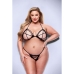 Σετ Εσωρούχων Baci Lingerie Crotchless G- Μαύρο 2 Τεμάχια (Queen size)