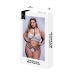 Ondergoed Set Baci Lingerie Strappy Lace Wit Zwart/Wit 2 Onderdelen (Queen)