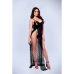 Babydoll Baci Lingerie Gown & G-string Czarny M/L 2 Części