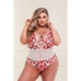 Női alsóruha Baci Lingerie Floral & Lace Fehér Többszínű XL Queen