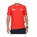 Camiseta de Manga Corta Hombre Bullpadel Exudo  Rojo