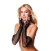 Cimdi Baci Lingerie Fingerless Lace Opera Melns