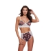 Compleu de lenjerie cu dantelă Baci Lingerie Floral & Lace Gri (S/M)