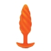 Butt Plug Vibrante B-Vibe Swirl Texture Arancio