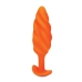 Plug Vibratório Butt B-Vibe Swirl Texture Laranja